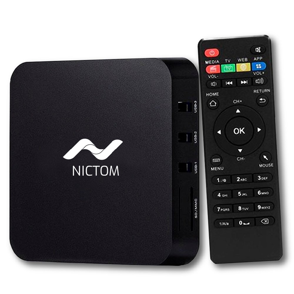 Convertidos Smart TV Nictom 1GB RAM T1PRO + Conversor Adaptador Nictom HDMI  a RCA